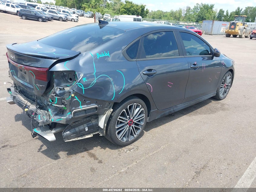 2023 Kia Forte VIN 3KPF44AC6PE681782 IAAI salvage auction — REAR END, Salvage Title, sold $4,000 on 2026-08-29 (photo 4)