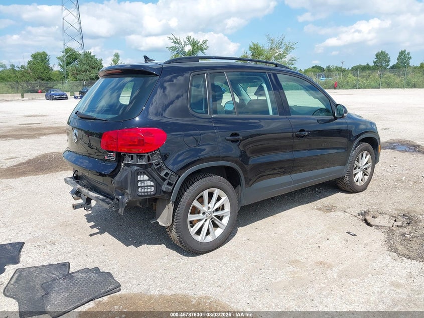 2018 Volkswagen Tiguan VIN WVGBV7AXXJK004539 IAAI salvage auction — REAR END, Salvage Title, sold $3,475 on 2026-08-19 (photo 4)