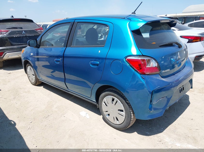 2024 Mitsubishi Mirage VIN ML32AUHJ5RH026394 IAAI salvage auction — LEFT REAR, Enterprise Vehicles Clear Only (Texas), sold $8,650 on 2026-08-10 (photo 3)