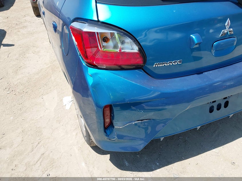 2024 Mitsubishi Mirage VIN ML32AUHJ5RH026394 IAAI salvage auction — LEFT REAR, Enterprise Vehicles Clear Only (Texas), sold $8,650 on 2026-08-10 (photo 6)