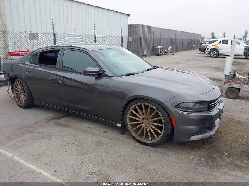 2015 Dodge Charger VIN 2C3CDXBG7FH826650 IAAI salvage auction — REAR END, Salvage (California), sold $2,175 on 2026-09-28 (photo 1)