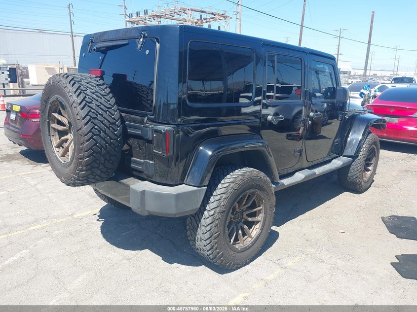 2017 Jeep Wrangler / VIN 1C4BJWEG3HL614145 IAAI salvage auction — ROLLOVER, Salvage Title, sold $7,150 on 2026-08-25 (photo 4)