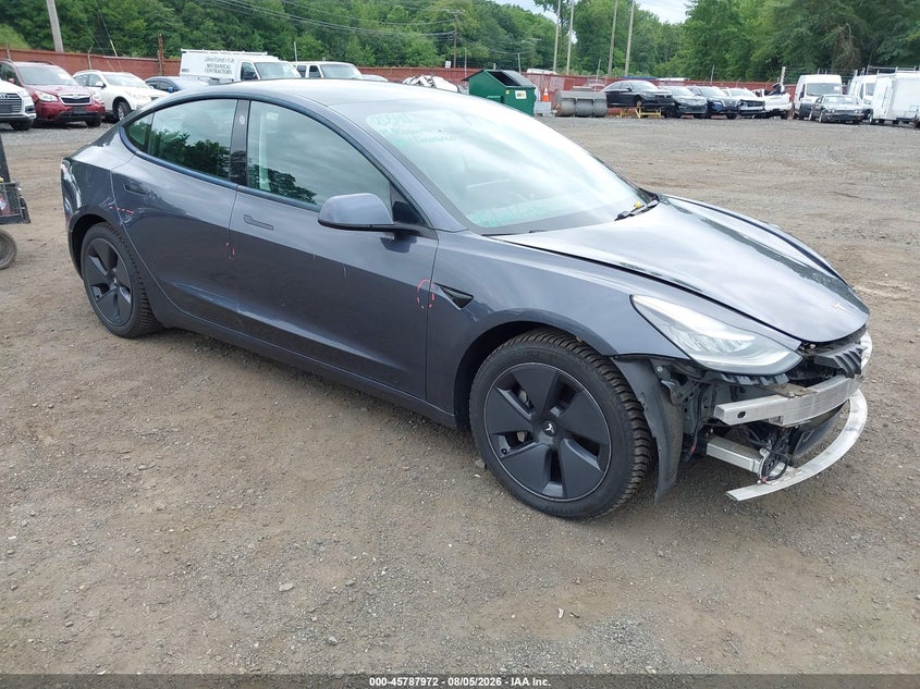 2021 Tesla Model 3 VIN 5YJ3E1EB8MF849119 IAAI salvage auction — FRONT END, Salvage Title, sold $9,750 on 2026-09-09 (photo 1)