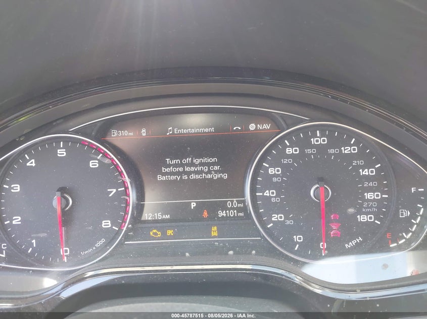 2017 Audi A8 VIN WAU43AFD1HN002859 IAAI salvage auction — FRONT END, Salvage Title, sold $3,800 on 2026-09-04 (photo 7)