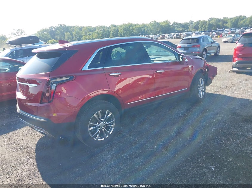 2021 Cadillac Xt5 VIN 1GYKNDRS3MZ222128 IAAI salvage auction — RIGHT FRONT, Salvage - 75% Or Less (Maryland), sold $8,000 on 2026-08-24 (photo 4)