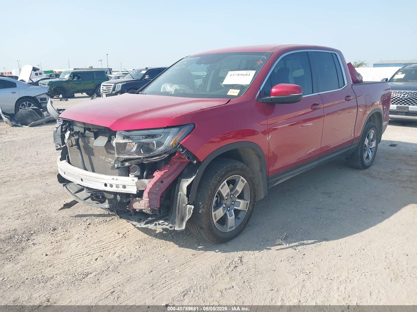 2025 Honda Ridgeline VIN 5FPYK3F55SB025425 IAAI salvage auction — FRONT END, Wait Title, sold $0 on 2026-10-05 (photo 2)
