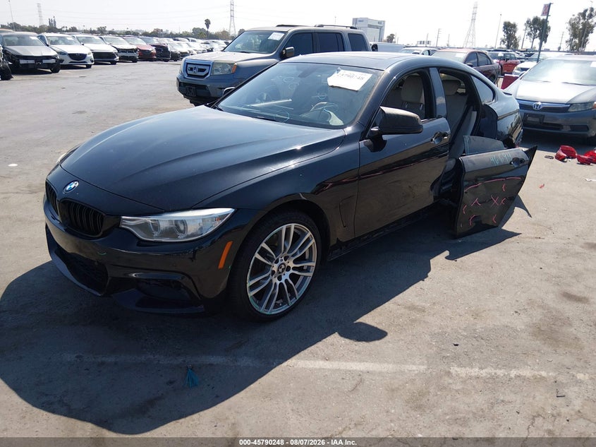2015 BMW 4er VIN WBA4A9C58FGL85153 IAAI salvage auction — LEFT SIDE, Salvage (California), sold $1,400 on 2026-08-20 (photo 2)