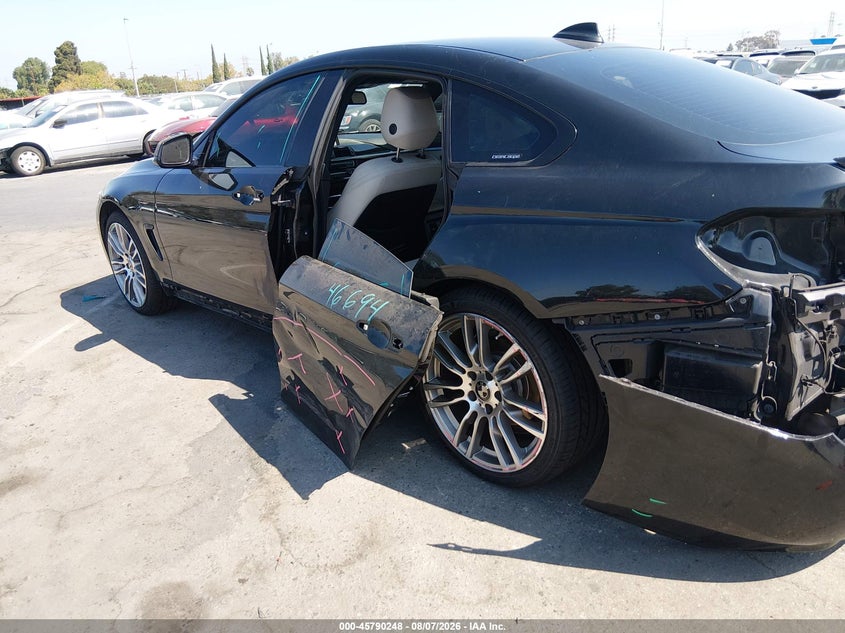 2015 BMW 4er VIN WBA4A9C58FGL85153 IAAI salvage auction — LEFT SIDE, Salvage (California), sold $1,400 on 2026-08-20 (photo 6)