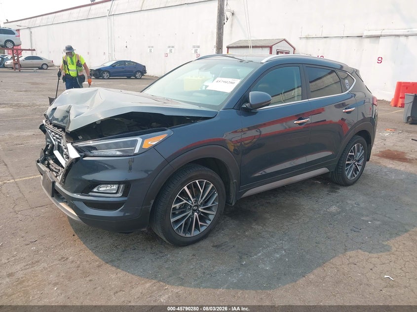 2021 Hyundai Tucson VIN KM8J3CAL8MU284929 IAAI salvage auction — FRONT & REAR, Salvage (Oregon), sold $2,500 on 2026-10-08 (photo 2)