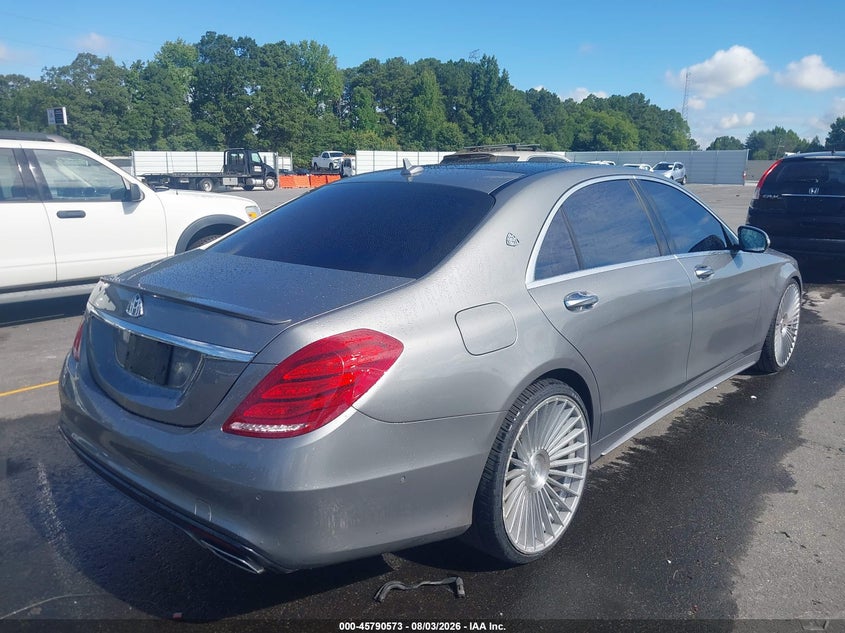 2015 Mercedes-benz S class VIN WDDUG8CBXFA183540 IAAI salvage auction — NORMAL WEAR, Repossession Paperwork (Georgia), sold $10,300 on 2026-08-26 (photo 4)