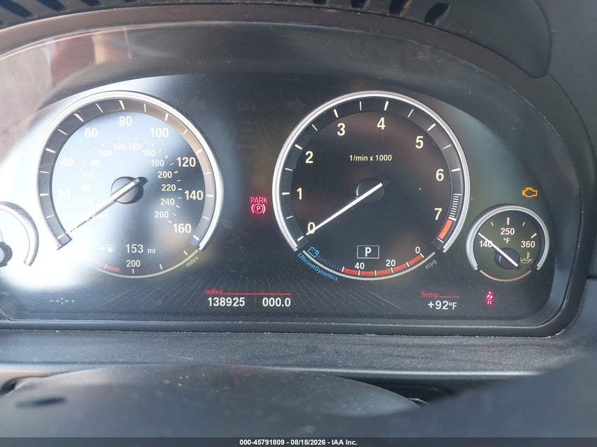 2014 BMW 5 series VIN WBAKN9C56ED000541 IAAI salvage auction — NORMAL WEAR, Original (Texas), sold $2,325 on 2026-09-06 (photo 7)