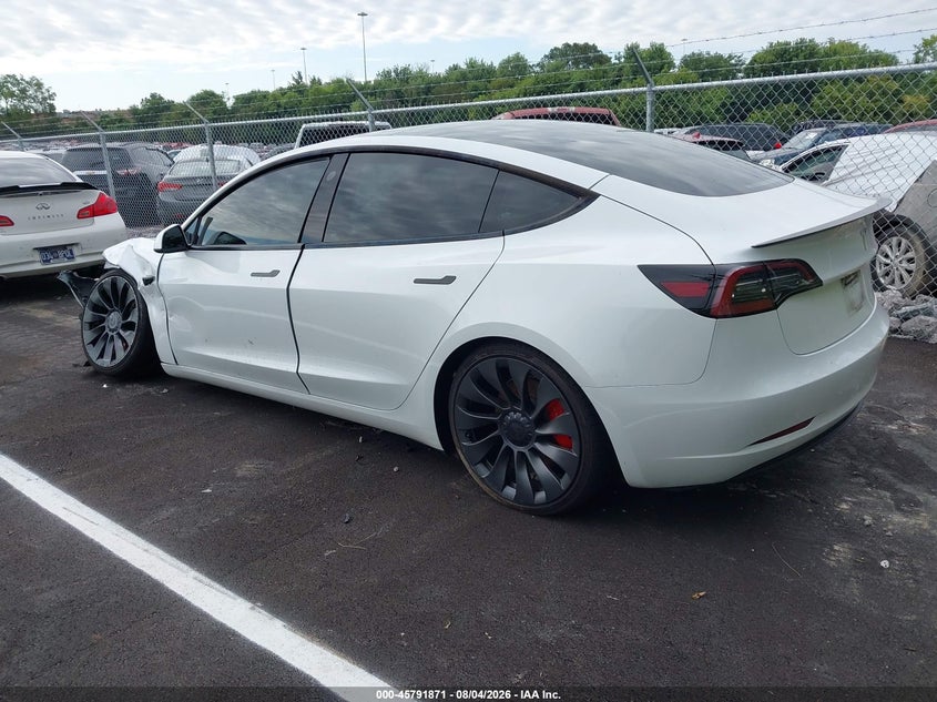 2023 Tesla Model 3 VIN 5YJ3E1EC6PF481987 IAAI salvage auction — FRONT END, Clear (Tennessee), sold $14,600 on 2026-08-27 (photo 3)