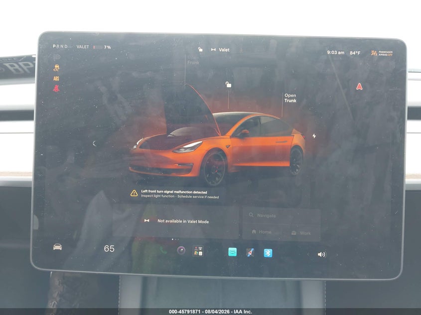 2023 Tesla Model 3 VIN 5YJ3E1EC6PF481987 IAAI salvage auction — FRONT END, Clear (Tennessee), sold $14,600 on 2026-08-27 (photo 7)