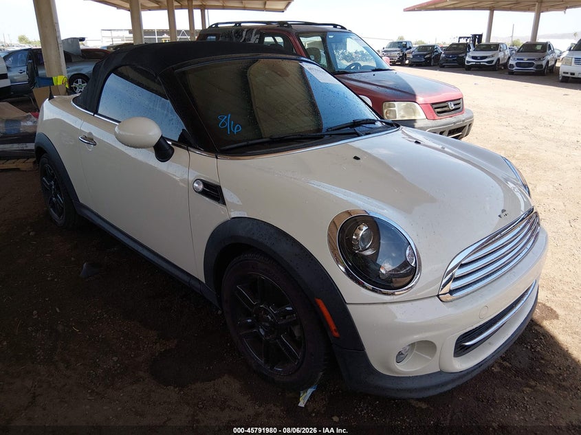 2015 Mini Roadster VIN WMWSY1C56FT625957 IAAI salvage auction — NORMAL WEAR, Clear (Arizona), sold $5,850 on 2026-08-18 (photo 1)