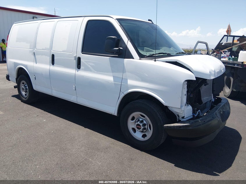 2025 Gmc Savana VIN 1GTW7AFP9S1140366 IAAI salvage auction — FRONT END, Clear (Nevada), sold $12,400 on 2026-08-14 (photo 1)