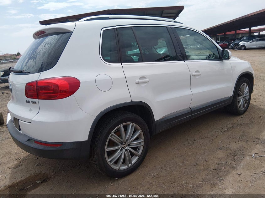2013 Volkswagen Tiguan VIN WVGAV7AX6DW551011 IAAI salvage auction — NORMAL WEAR, Salvage Title, sold $275 on 2026-08-11 (photo 4)