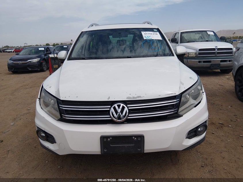 2013 Volkswagen Tiguan VIN WVGAV7AX6DW551011 IAAI salvage auction — NORMAL WEAR, Salvage Title, sold $275 on 2026-08-11 (photo 6)