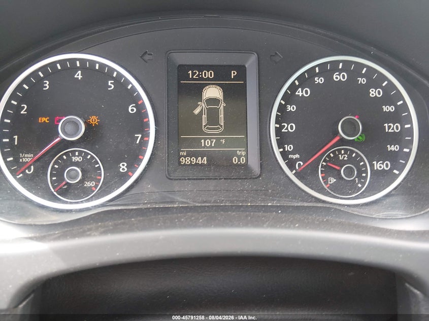 2013 Volkswagen Tiguan VIN WVGAV7AX6DW551011 IAAI salvage auction — NORMAL WEAR, Salvage Title, sold $275 on 2026-08-11 (photo 7)
