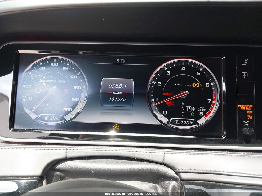 2015 Mercedes-benz S class VIN WDDUG7JB7FA072196 IAAI salvage auction — NORMAL WEAR, Salvage (Florida), sold $10,125 on 2026-08-06 (photo 7)