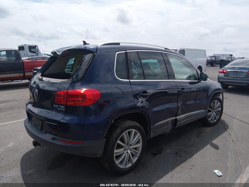 2012 Volkswagen Tiguan VIN WVGBV7AX9CW588427 IAAI salvage auction — FRONT & REAR, Clear (North Carolina), sold $425 on 2026-08-12 (photo 4)