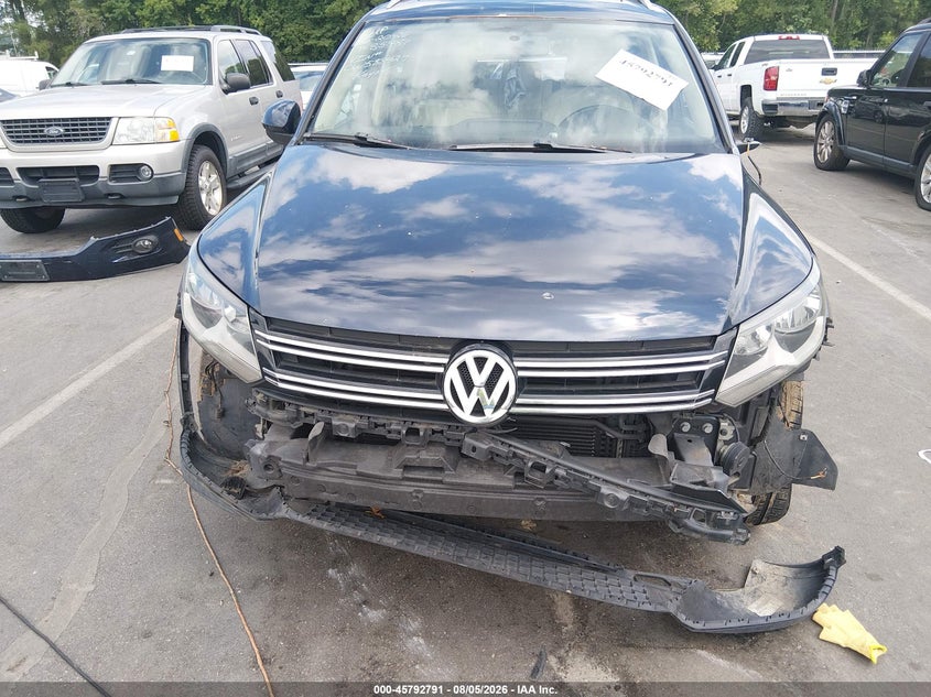 2012 Volkswagen Tiguan VIN WVGBV7AX9CW588427 IAAI salvage auction — FRONT & REAR, Clear (North Carolina), sold $425 on 2026-08-12 (photo 6)