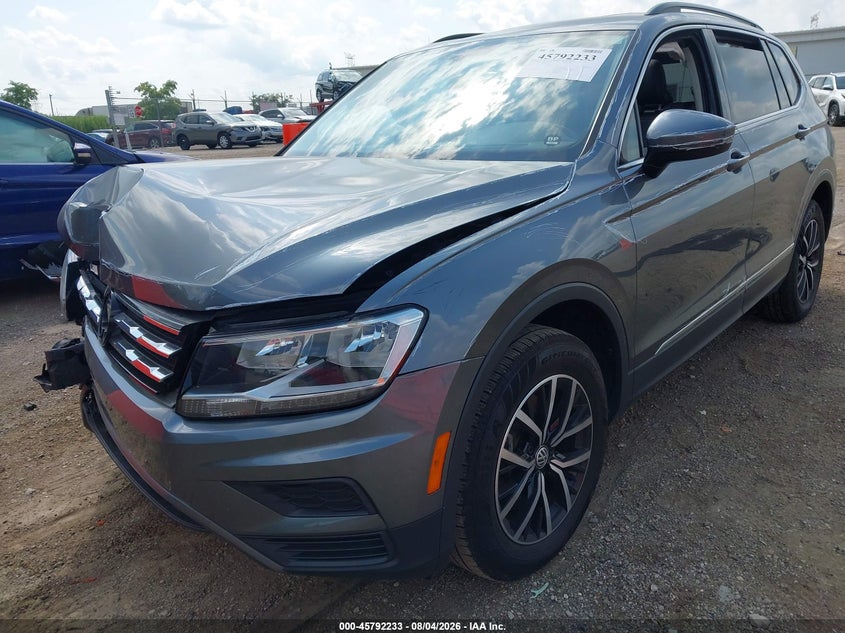2021 Volkswagen Tiguan VIN 3VV2B7AX2MM092773 IAAI salvage auction — FRONT END, Salvage Title, sold $2,850 on 2026-09-23 (photo 6)