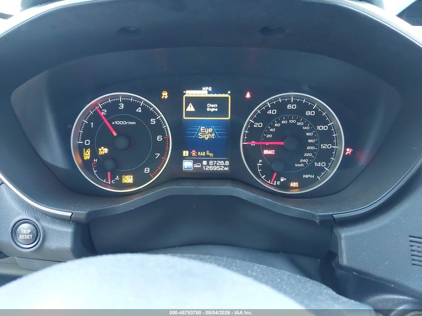 2020 Subaru Ascent VIN 4S4WMAHD6L3434630 IAAI salvage auction — REAR END, Salvage Title, sold $2,700 on 2026-08-26 (photo 7)