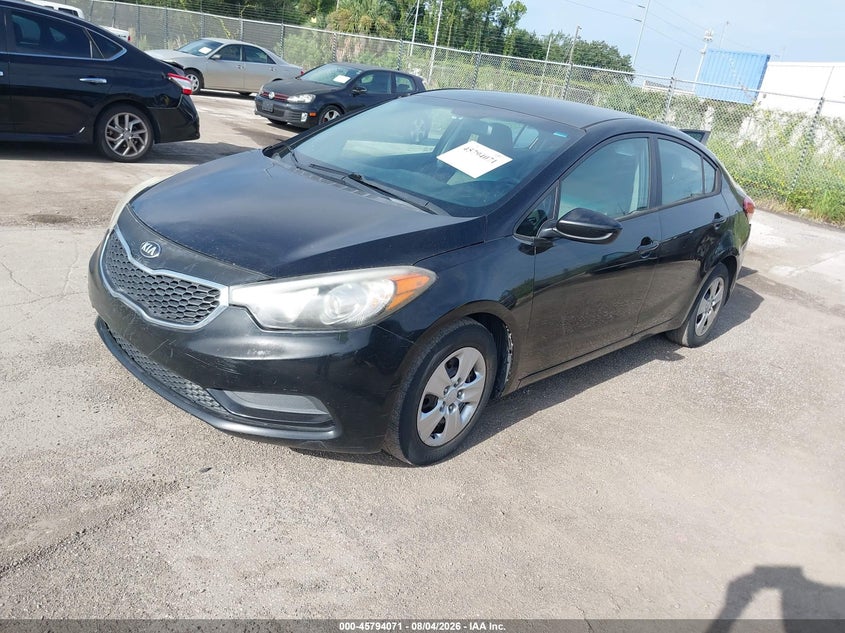 2016 Kia Forte VIN KNAFK4A6XG5542540 IAAI salvage auction — LEFT REAR, Clear (Florida), sold $2,600 on 2026-08-23 (photo 2)