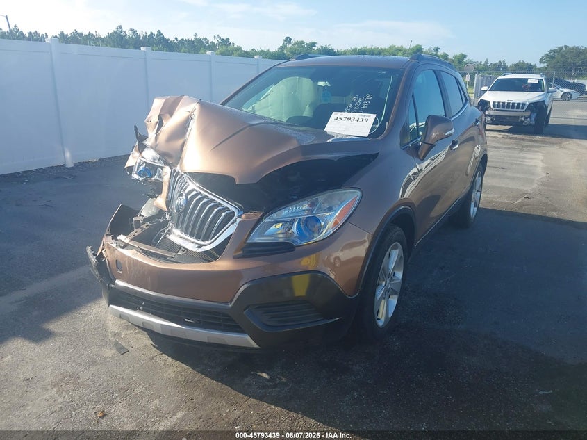 2016 Buick Encore VIN KL4CJASB7GB6XS709 IAAI salvage auction — FRONT END, Salvage Title, sold $600 on 2026-09-06 (photo 2)