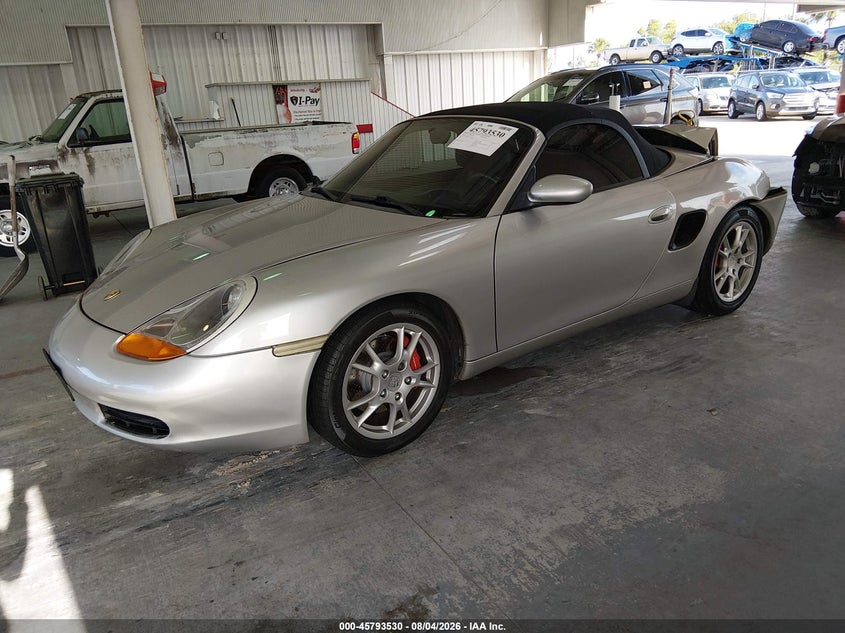2002 Porsche Boxster VIN WP0CB29892U663624 IAAI salvage auction — REAR END, Rebuildable (Florida), sold $1,700 on 2026-08-19 (photo 2)