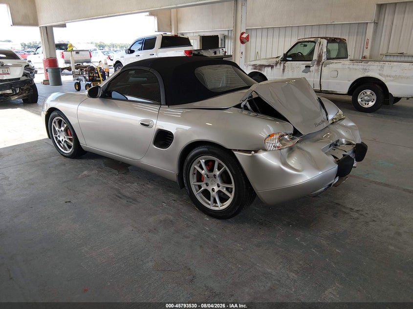 2002 Porsche Boxster VIN WP0CB29892U663624 IAAI salvage auction — REAR END, Rebuildable (Florida), sold $1,700 on 2026-08-19 (photo 3)