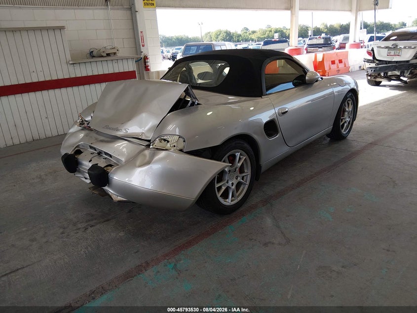 2002 Porsche Boxster VIN WP0CB29892U663624 IAAI salvage auction — REAR END, Rebuildable (Florida), sold $1,700 on 2026-08-19 (photo 4)