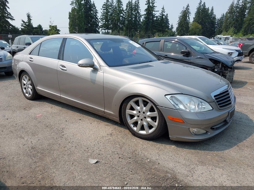2007 Mercedes-benz S class VIN WDDNG71X87A050886 IAAI salvage auction — NORMAL WEAR, Affidavit In Lieu Of Title - Non-Public (Washington), sold $1,375 on 2026-08-12 (photo 1)