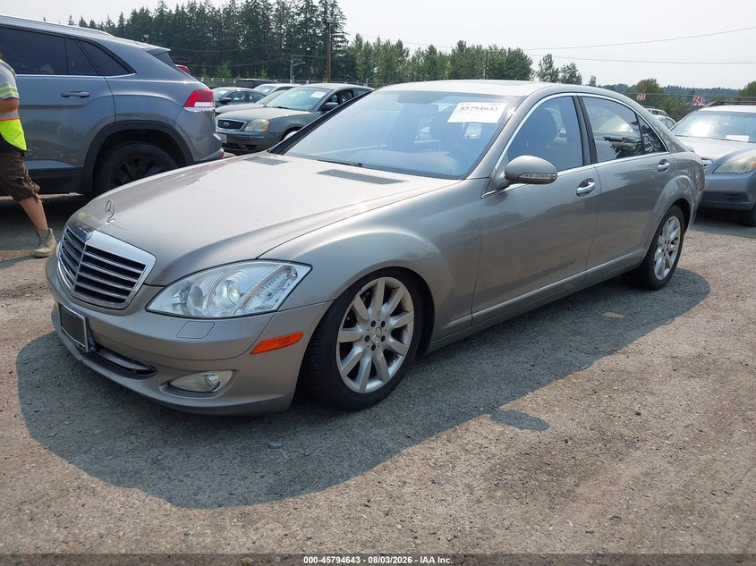 2007 Mercedes-benz S class VIN WDDNG71X87A050886 IAAI salvage auction — NORMAL WEAR, Affidavit In Lieu Of Title - Non-Public (Washington), sold $1,375 on 2026-08-12 (photo 2)