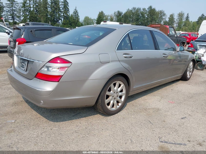 2007 Mercedes-benz S class VIN WDDNG71X87A050886 IAAI salvage auction — NORMAL WEAR, Affidavit In Lieu Of Title - Non-Public (Washington), sold $1,375 on 2026-08-12 (photo 4)