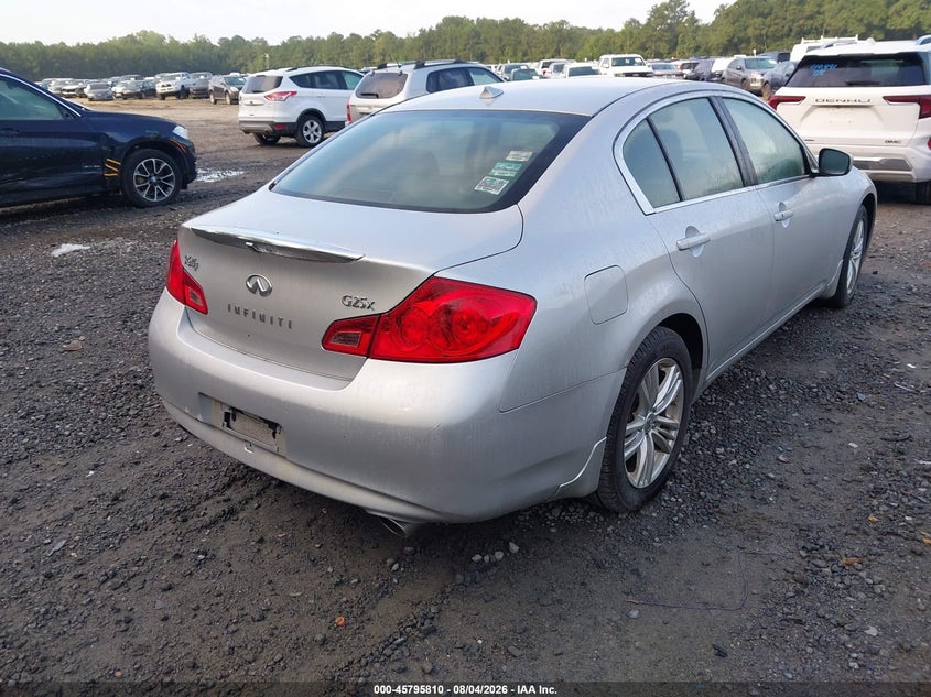 2011 Infiniti G25 VIN JN1DV6AR3BM650829 IAAI salvage auction — NORMAL WEAR, Clear (South Carolina), sold $525 on 2026-09-11 (photo 4)