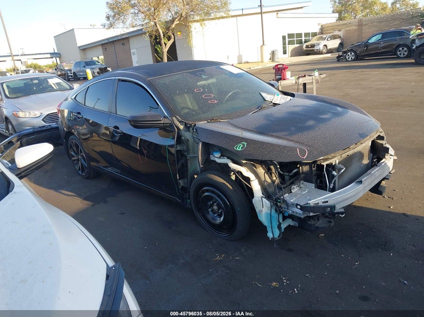 2019 Honda Civic VIN 2HGFC2F83KH544082 IAAI salvage auction — RIGHT FRONT, Wait Title, sold $3,850 on 2026-08-30 (photo 1)