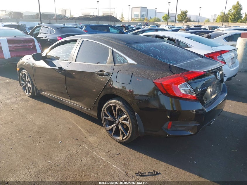 2019 Honda Civic VIN 2HGFC2F83KH544082 IAAI salvage auction — RIGHT FRONT, Wait Title, sold $3,850 on 2026-08-30 (photo 3)