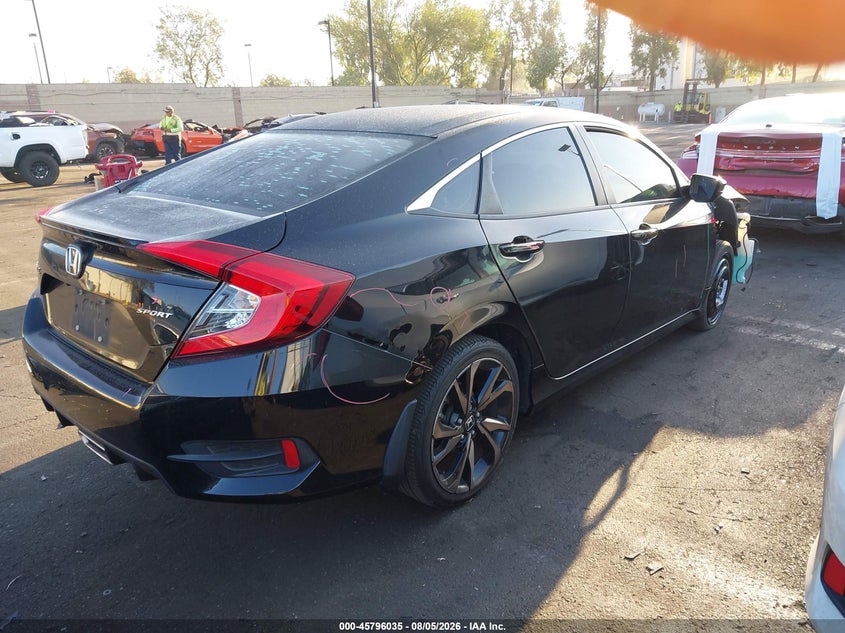 2019 Honda Civic VIN 2HGFC2F83KH544082 IAAI salvage auction — RIGHT FRONT, Wait Title, sold $3,850 on 2026-08-30 (photo 4)