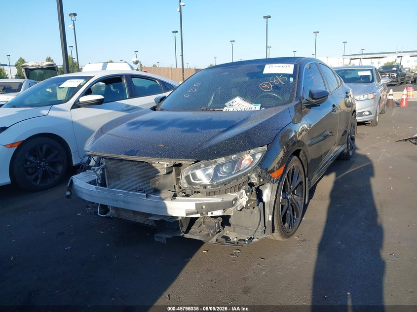 2019 Honda Civic VIN 2HGFC2F83KH544082 IAAI salvage auction — RIGHT FRONT, Wait Title, sold $3,850 on 2026-08-30 (photo 6)