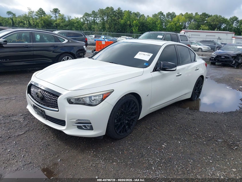 2015 Infiniti Q50 VIN JN1BV7AP1FM339319 IAAI salvage auction — REAR END, Wait Title, sold $1,950 on 2026-08-19 (photo 2)