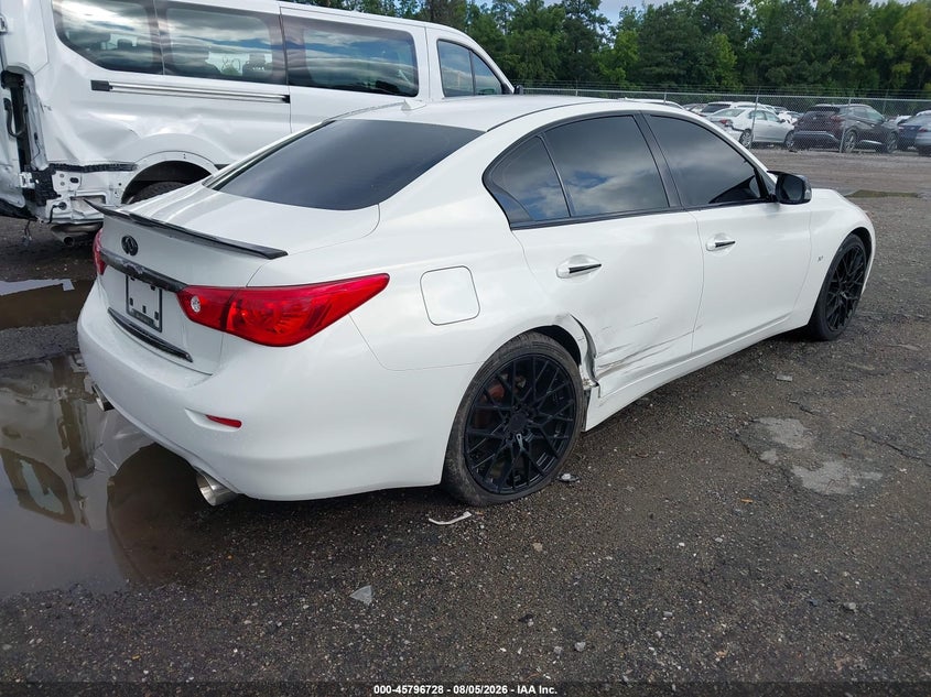 2015 Infiniti Q50 VIN JN1BV7AP1FM339319 IAAI salvage auction — REAR END, Wait Title, sold $1,950 on 2026-08-19 (photo 4)