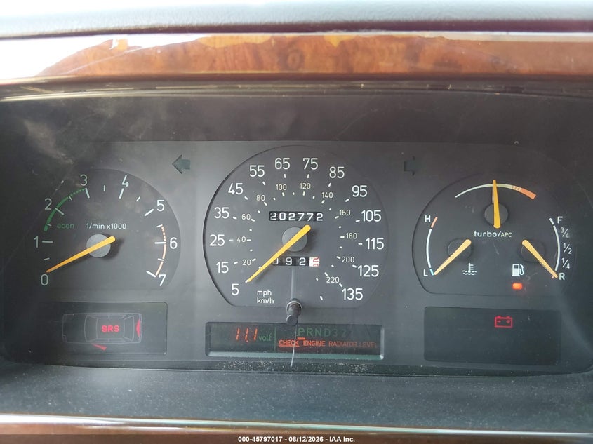 1994 Saab 9000 VIN YS3CN68M2R1003796 IAAI salvage auction — NORMAL WEAR, Clear (Florida), sold $50 on 2026-08-18 (photo 7)