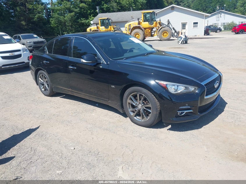 2017 Infiniti Q50 VIN JN1EV7ARXHM840050 IAAI salvage auction — UNKNOWN, Salvage Title, sold $2,450 on 2026-08-19 (photo 1)