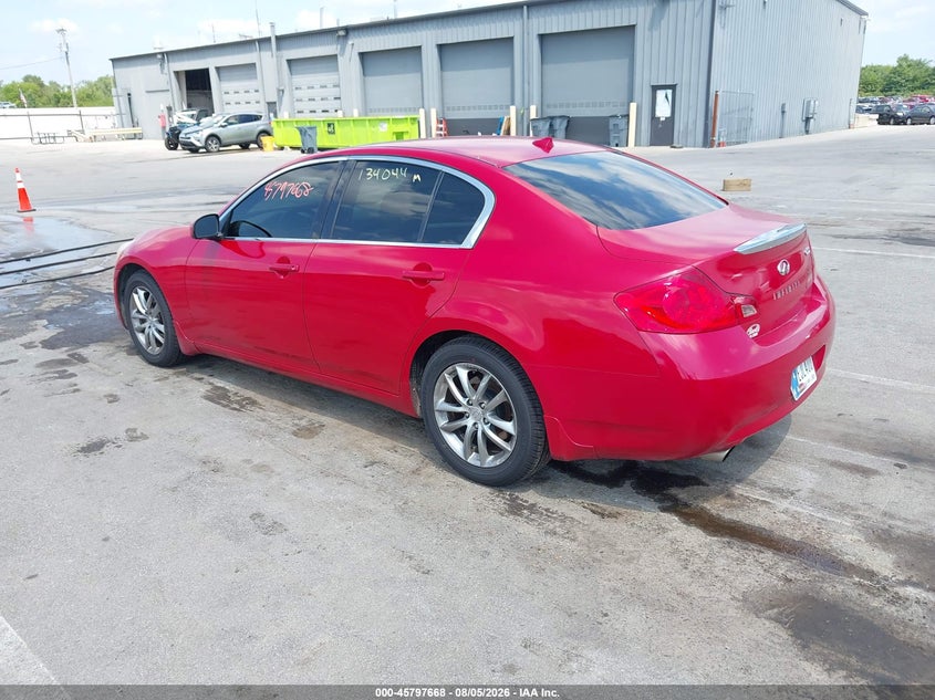 2008 Infiniti G VIN JNKBV61F48M274871 IAAI salvage auction — FRONT END, Clear (Indiana), sold $1,150 on 2026-09-06 (photo 3)