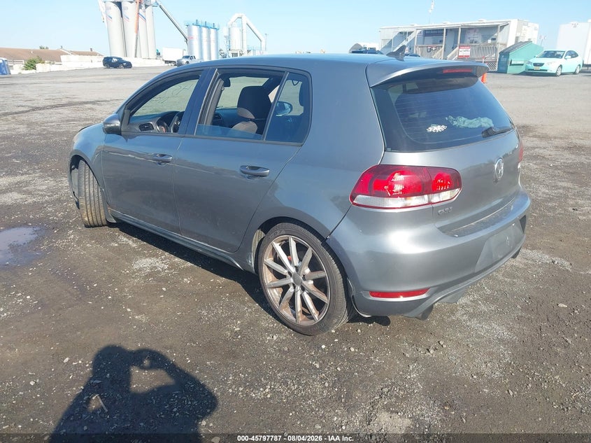 2012 Volkswagen Gti VIN WVWHD7AJ6CW207288 IAAI salvage auction — NORMAL WEAR, Clear (Illinois), sold $475 on 2026-08-13 (photo 3)