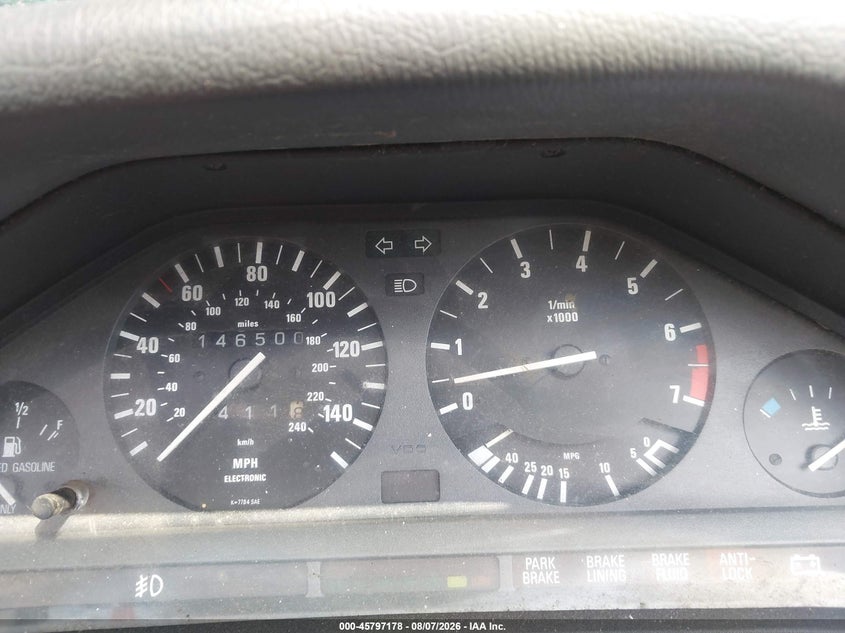 1989 BMW 3 series VIN WBABB2306K8863879 IAAI salvage auction — NORMAL WEAR, Clear (Michigan), sold $1,650 on 2026-08-17 (photo 7)