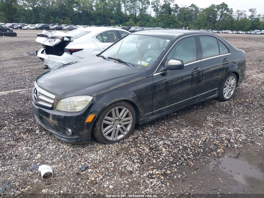 2009 Mercedes-benz C class VIN WDDGF81XX9F216221 IAAI salvage auction — NORMAL WEAR, Clear (New York), sold $550 on 2026-08-18 (photo 2)