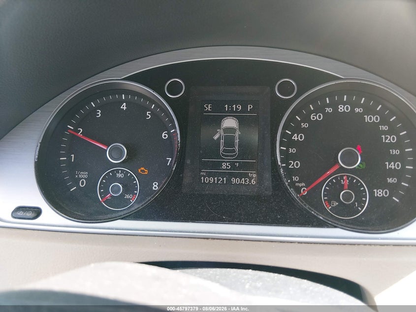 2013 Volkswagen Passat cc VIN WVWBP7ANXDE552413 IAAI salvage auction — NORMAL WEAR, Clear - Dealer Only (California), sold $275 on 2026-08-17 (photo 7)