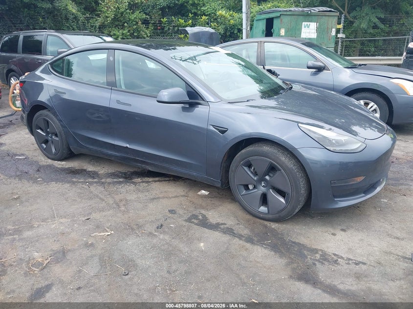 2023 Tesla Model 3 VIN 5YJ3E1EA6PF612995 IAAI salvage auction — SIDE, Salvage Title, sold $10,000 on 2026-08-23 (photo 1)